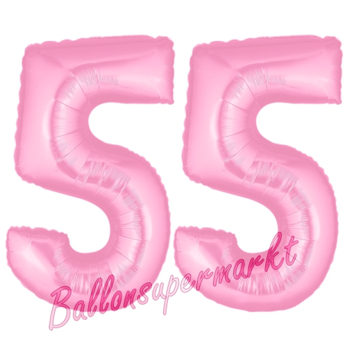 Folienballons-Zahlen-55-Rosa-Luftballons-Geschenk-55.-Geburtstag-Jubilaeum-Firmenveranstaltung