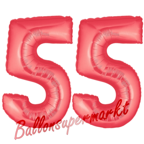 Folienballons-Zahlen-55-Rot-Luftballons-Geschenk-55.-Geburtstag-Jubilaeum-Firmenveranstaltung
