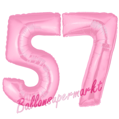 Folienballons-Zahlen-57-Rosa-Luftballons-Geschenk-57.-Geburtstag-Jubilaeum-Firmenveranstaltung