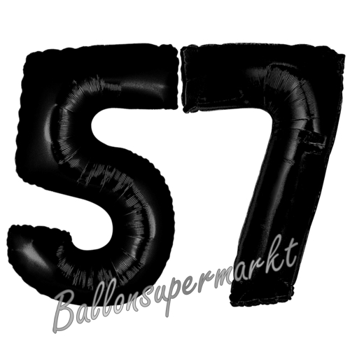 Folienballons-Zahlen-57-Schwarz-Luftballons-Geschenk-57.-Geburtstag-Jubilaeum-Firmenveranstaltung