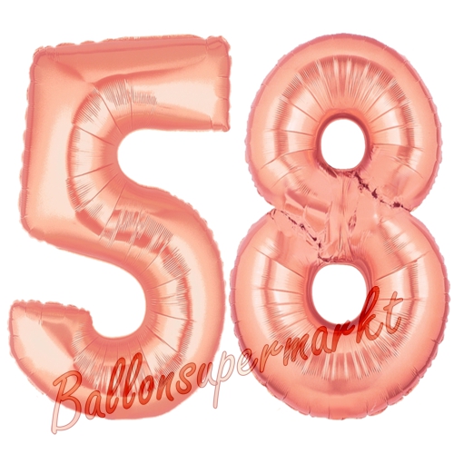 Folienballons-Zahlen-58-Rosegold-Luftballons-Geschenk-58.-Geburtstag-Jubilaeum-Firmenveranstaltung