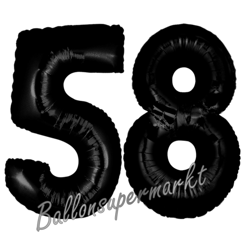 Folienballons-Zahlen-58-Schwarz-Luftballons-Geschenk-58.-Geburtstag-Jubilaeum-Firmenveranstaltung