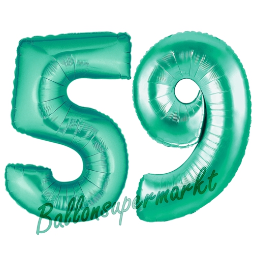 Folienballons-Zahlen-59-Aquamarin-Luftballons-Geschenk-59.-Geburtstag-Jubilaeum-Firmenveranstaltung