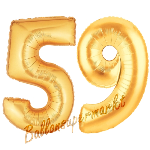 Folienballons-Zahlen-59-Gold-Luftballons-Geschenk-59.-Geburtstag-Jubilaeum-Firmenveranstaltung