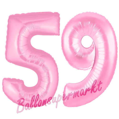 Folienballons-Zahlen-59-Rosa-Luftballons-Geschenk-59.-Geburtstag-Jubilaeum-Firmenveranstaltung