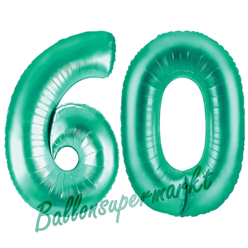 Folienballons-Zahlen-60-Aquamarin-Luftballons-Geschenk-60.-Geburtstag-Jubilaeum-Firmenveranstaltung
