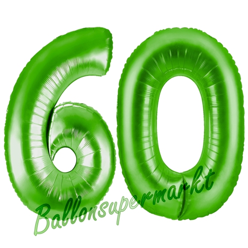 Folienballons-Zahlen-60-Gruen-Luftballons-Geschenk-60.-Geburtstag-Jubilaeum-Firmenveranstaltung