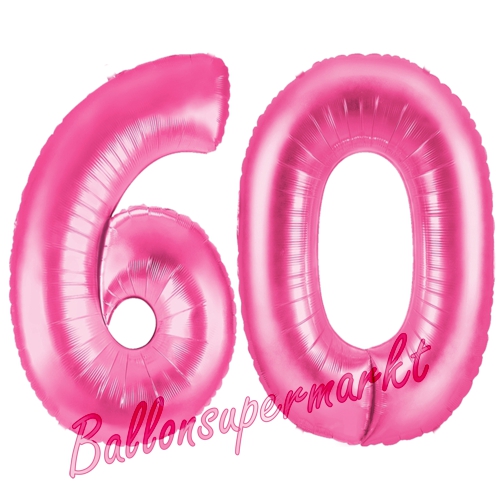 Folienballons-Zahlen-60-Pink-Luftballons-Geschenk-60.-Geburtstag-Jubilaeum-Firmenveranstaltung