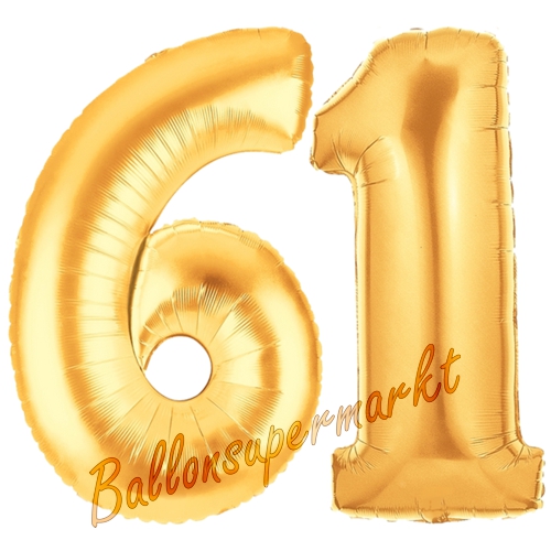 Folienballons-Zahlen-61-Gold-Luftballons-Geschenk-61.-Geburtstag-Jubilaeum-Firmenveranstaltung