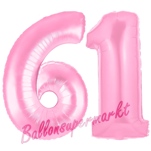 Folienballons-Zahlen-61-Rosa-Luftballons-Geschenk-61.-Geburtstag-Jubilaeum-Firmenveranstaltung
