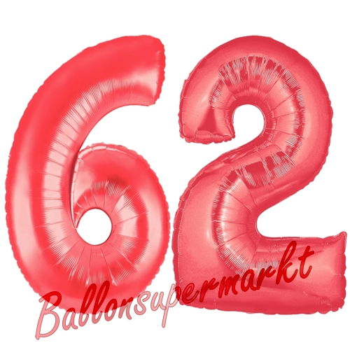 Folienballons-Zahlen-62-Rot-Luftballons-Geschenk-62.-Geburtstag-Jubilaeum-Firmenveranstaltung