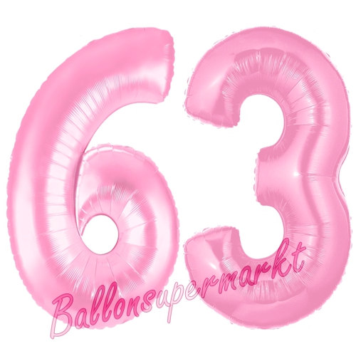 Folienballons-Zahlen-63-Rosa-Luftballons-Geschenk-63.-Geburtstag-Jubilaeum-Firmenveranstaltung