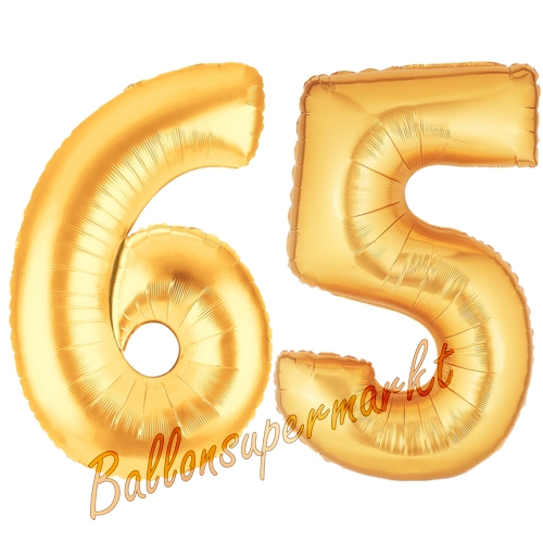 Folienballons-Zahlen-65-Gold-Luftballons-Geschenk-65.-Geburtstag-Jubilaeum-Firmenveranstaltung