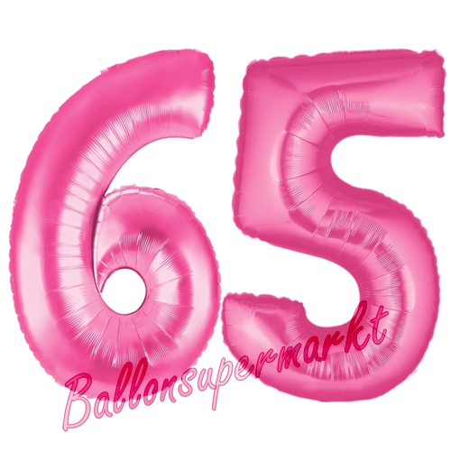 Folienballons-Zahlen-65-Pink-Luftballons-Geschenk-65.-Geburtstag-Jubilaeum-Firmenveranstaltung