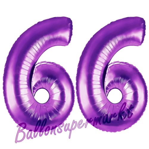 Folienballons-Zahlen-66-Lila-Luftballons-Geschenk-66.-Geburtstag-Jubilaeum-Firmenveranstaltung