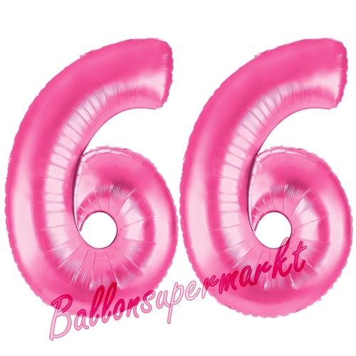 Folienballons-Zahlen-66-Pink-Luftballons-Geschenk-66.-Geburtstag-Jubilaeum-Firmenveranstaltung