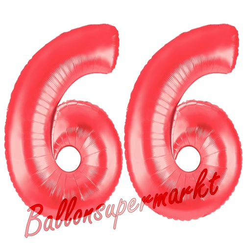 Folienballons-Zahlen-66-Rot-Luftballons-Geschenk-66.-Geburtstag-Jubilaeum-Firmenveranstaltung