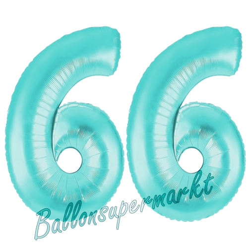 Folienballons-Zahlen-66-Tuerkis-Luftballons-Geschenk-66.-Geburtstag-Jubilaeum-Firmenveranstaltung