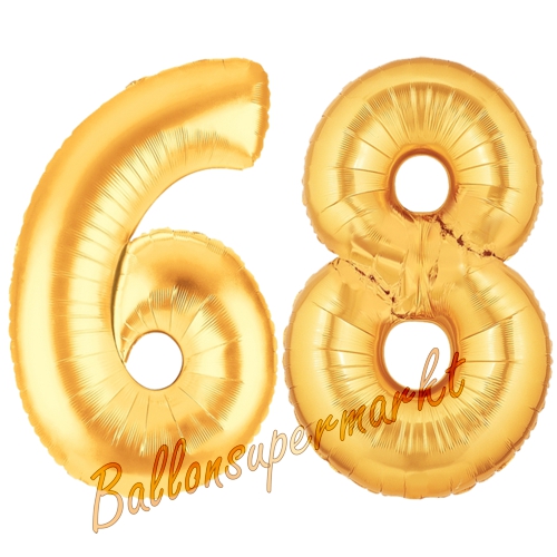 Folienballons-Zahlen-68-Gold-Luftballons-Geschenk-68.-Geburtstag-Jubilaeum-Firmenveranstaltung