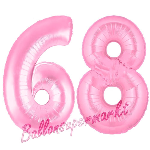 Folienballons-Zahlen-68-Rosa-Luftballons-Geschenk-68.-Geburtstag-Jubilaeum-Firmenveranstaltung