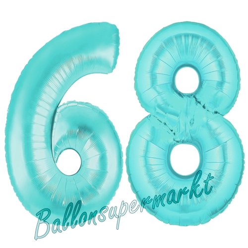 Folienballons-Zahlen-68-Tuerkis-Luftballons-Geschenk-68.-Geburtstag-Jubilaeum-Firmenveranstaltung