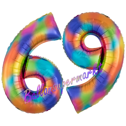 Folienballons-Zahlen-69-Regenbogen-Luftballons-Geschenk-69.-Geburtstag-Jubilaeum-Firmenveranstaltung
