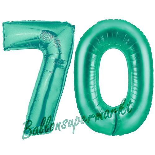 Folienballons-Zahlen-70-Aquamarin-Luftballons-Geschenk-70.-Geburtstag-Jubilaeum-Firmenveranstaltung