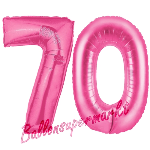 Folienballons-Zahlen-70-Pink-Luftballons-Geschenk-70.-Geburtstag-Jubilaeum-Firmenveranstaltung
