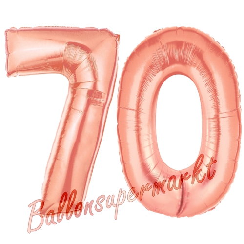 Folienballons-Zahlen-70-Rosegold-Luftballons-Geschenk-70.-Geburtstag-Jubilaeum-Firmenveranstaltung