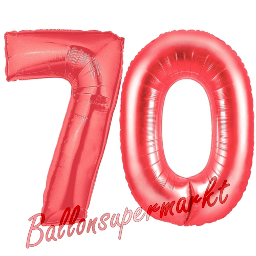Folienballons-Zahlen-70-Rot-Luftballons-Geschenk-70.-Geburtstag-Jubilaeum-Firmenveranstaltung
