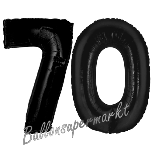 Folienballons-Zahlen-70-Schwarz-Luftballons-Geschenk-70.-Geburtstag-Jubilaeum-Firmenveranstaltung