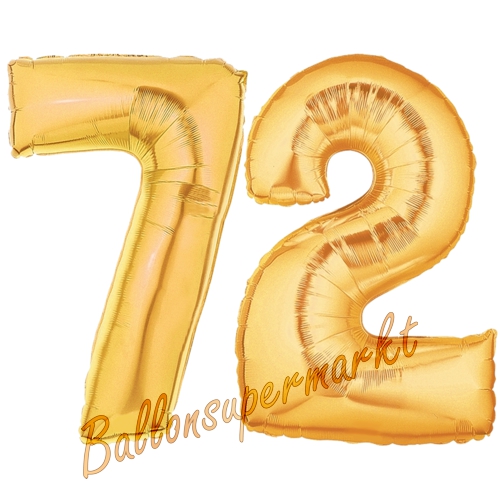 Folienballons-Zahlen-72-Gold-Luftballons-Geschenk-72.-Geburtstag-Jubilaeum-Firmenveranstaltung