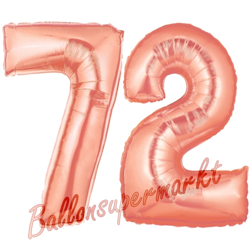 Folienballons-Zahlen-72-Rosegold-Luftballons-Geschenk-72.-Geburtstag-Jubilaeum-Firmenveranstaltung