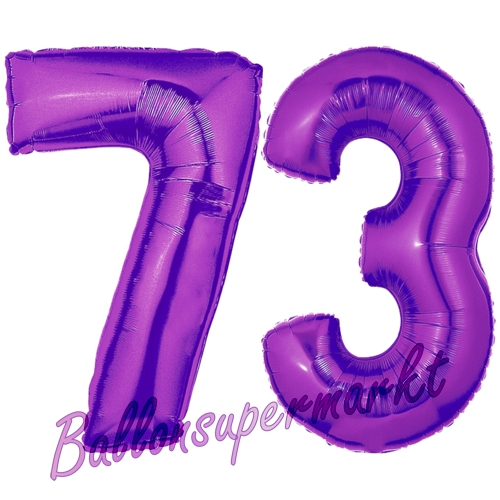 Folienballons-Zahlen-73-Lila-Luftballons-Geschenk-73.-Geburtstag-Jubilaeum-Firmenveranstaltung