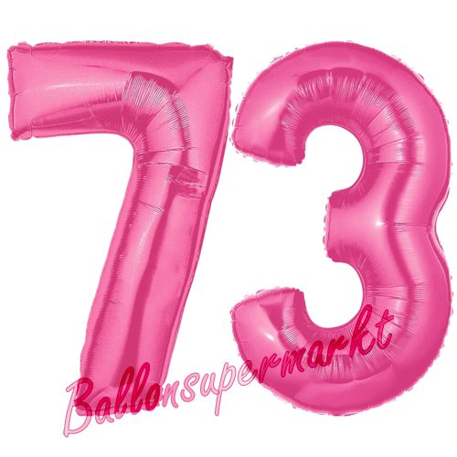 Folienballons-Zahlen-73-Pink-Luftballons-Geschenk-73.-Geburtstag-Jubilaeum-Firmenveranstaltung