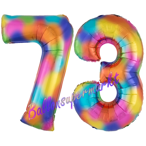 Folienballons-Zahlen-73-Regenbogen-Luftballons-Geschenk-73.-Geburtstag-Jubilaeum-Firmenveranstaltung