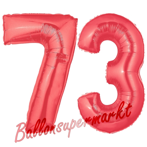 Folienballons-Zahlen-73-Rot-Luftballons-Geschenk-73.-Geburtstag-Jubilaeum-Firmenveranstaltung
