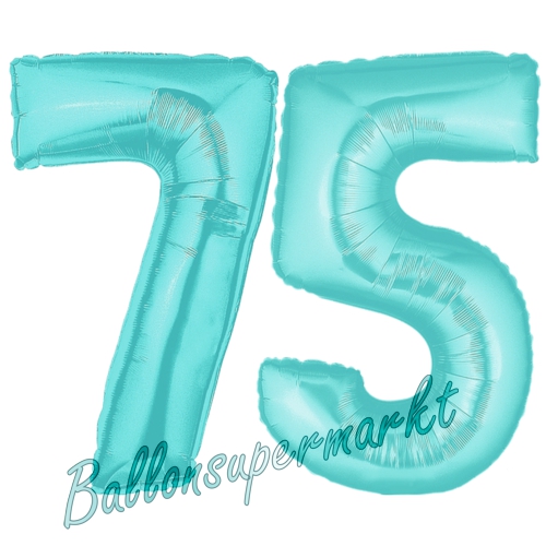 Folienballons-Zahlen-75-Tuerkis-Luftballons-Geschenk-75.-Geburtstag-Jubilaeum-Firmenveranstaltung