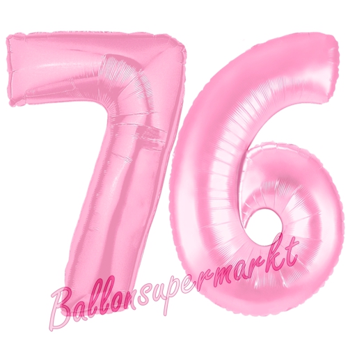 Folienballons-Zahlen-76-Rosa-Luftballons-Geschenk-76.-Geburtstag-Jubilaeum-Firmenveranstaltung
