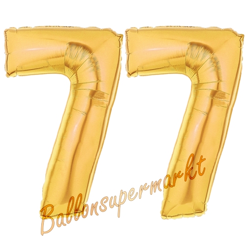 Folienballons-Zahlen-77-Gold-Luftballons-Geschenk-77.-Geburtstag-Jubilaeum-Firmenveranstaltung
