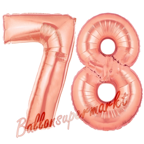 Folienballons-Zahlen-78-Rosegold-Luftballons-Geschenk-78.-Geburtstag-Jubilaeum-Firmenveranstaltung