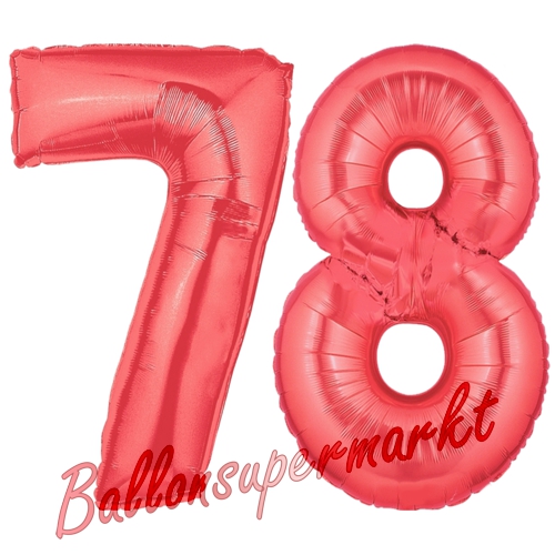 Folienballons-Zahlen-78-Rot-Luftballons-Geschenk-78.-Geburtstag-Jubilaeum-Firmenveranstaltung