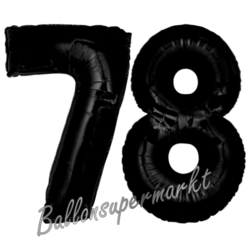Folienballons-Zahlen-78-Schwarz-Luftballons-Geschenk-78.-Geburtstag-Jubilaeum-Firmenveranstaltung