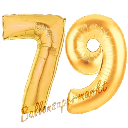 Folienballons-Zahlen-79-Gold-Luftballons-Geschenk-79.-Geburtstag-Jubilaeum-Firmenveranstaltung