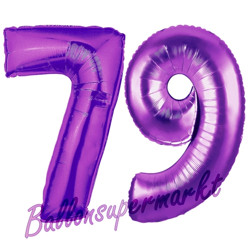 Folienballons-Zahlen-79-Lila-Luftballons-Geschenk-79.-Geburtstag-Jubilaeum-Firmenveranstaltung