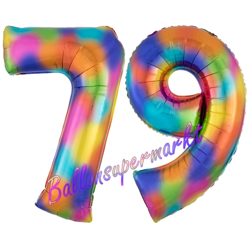 Folienballons-Zahlen-79-Regenbogen-Luftballons-Geschenk-79.-Geburtstag-Jubilaeum-Firmenveranstaltung