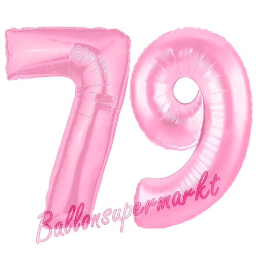 Folienballons-Zahlen-79-Rosa-Luftballons-Geschenk-79.-Geburtstag-Jubilaeum-Firmenveranstaltung