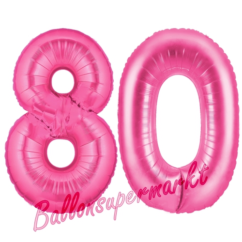 Folienballons-Zahlen-80-Pink-Luftballons-Geschenk-80.-Geburtstag-Jubilaeum-Firmenveranstaltung
