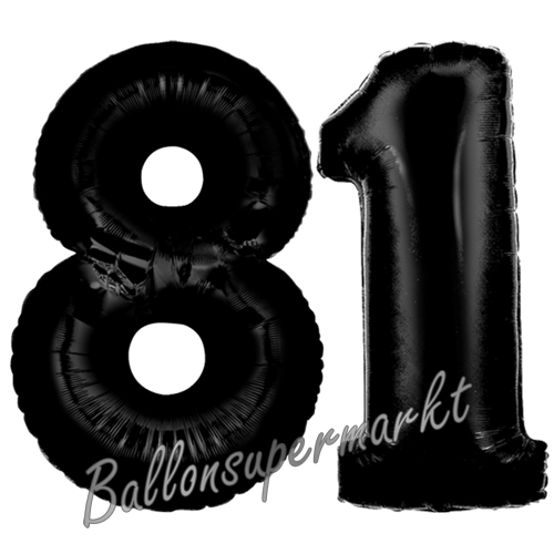 Folienballons-Zahlen-81-Schwarz-Luftballons-Geschenk-81.-Geburtstag-Jubilaeum-Firmenveranstaltung