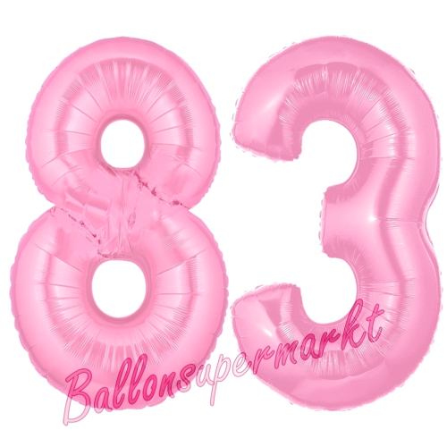 Folienballons-Zahlen-83-Rosa-Luftballons-Geschenk-83.-Geburtstag-Jubilaeum-Firmenveranstaltung